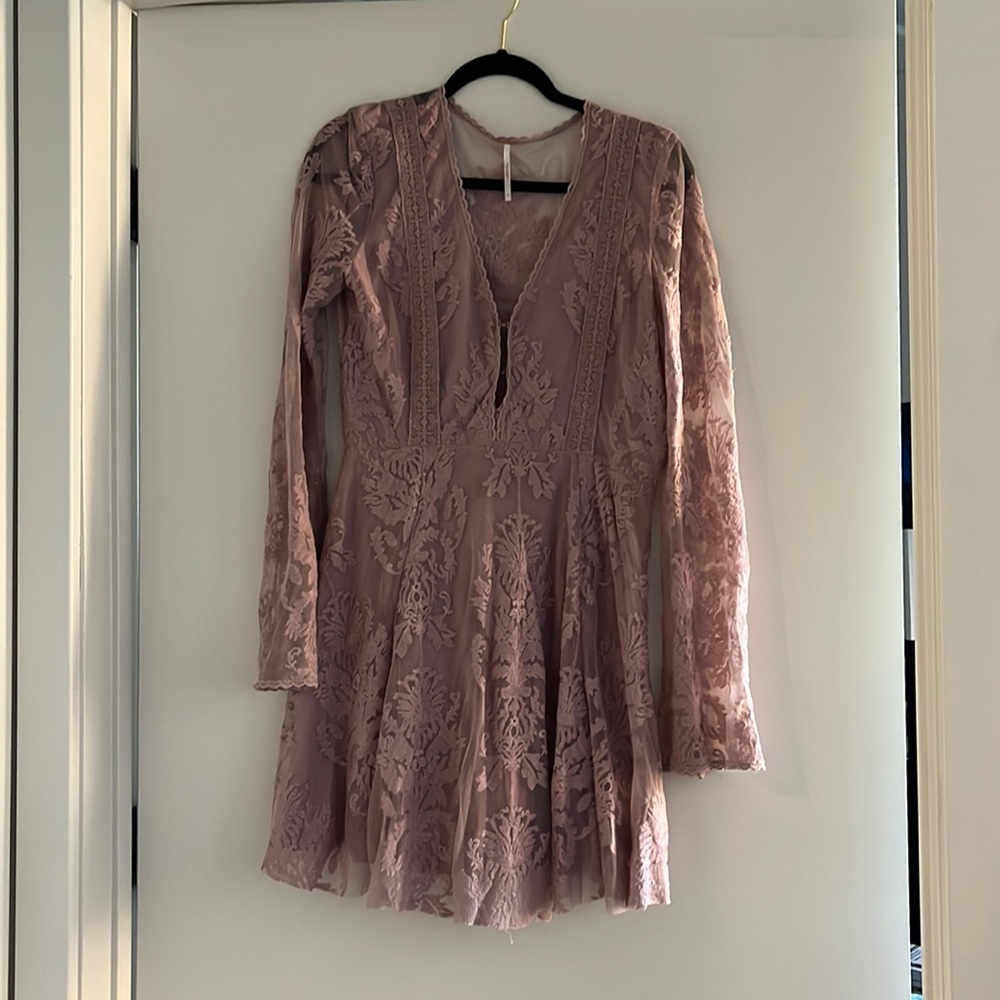 Free People Lace Purple Dress